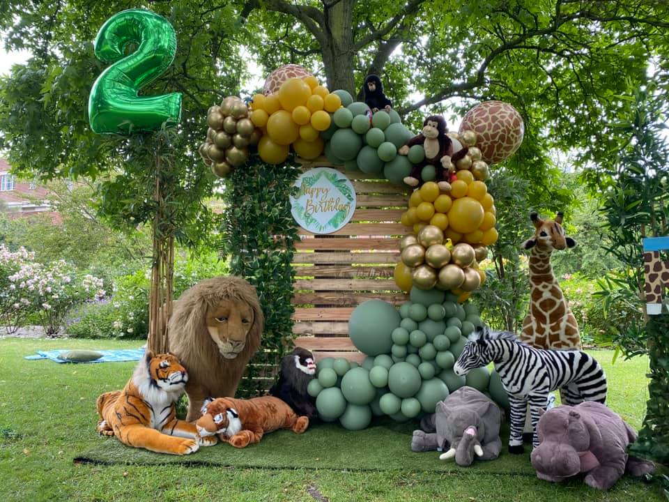 Jungle themed outdoor party