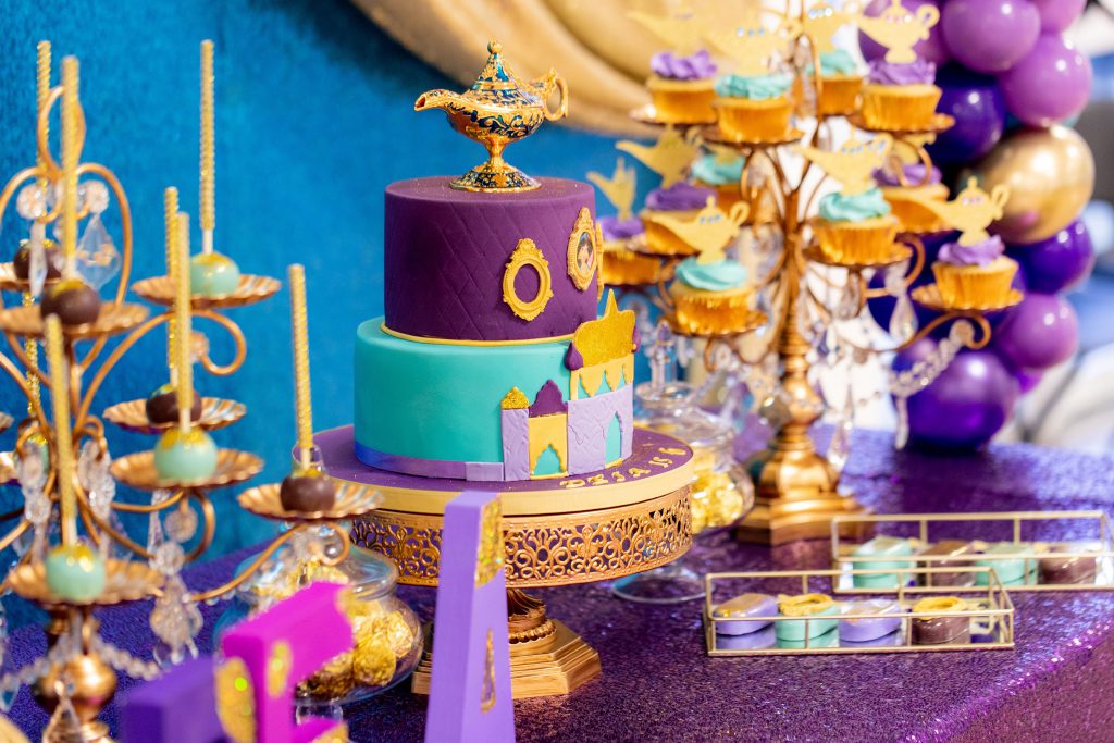 Aladdin themed party dessert table